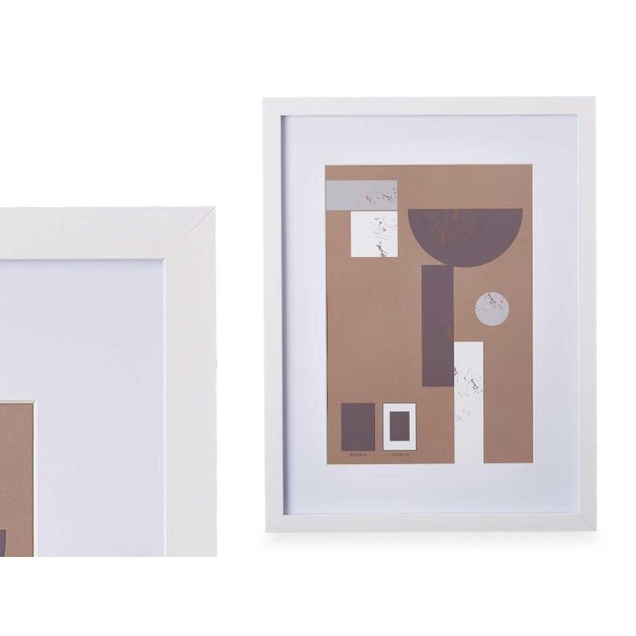 Portafoto de pared con paspartú, madera MDF, 21x30 cm, blanco - Giftdecor (6 Unidades) 1 Portafoto de pared con paspartú, madera MDF, 21x30 cm, blanco - Giftdecor (6 Unidades) 1