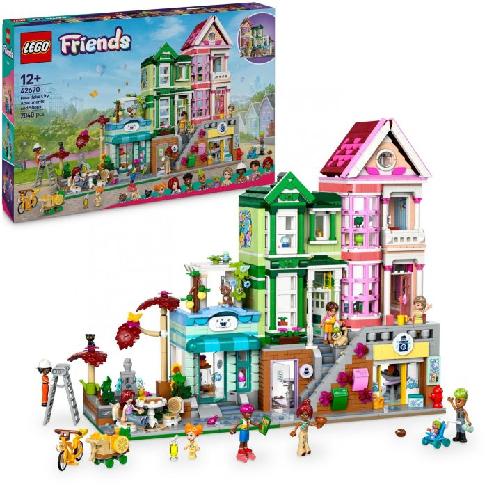 LEGO 42670 Friends Apartamentos y tiendas de Heartlake City Juego creativo para niñas 10