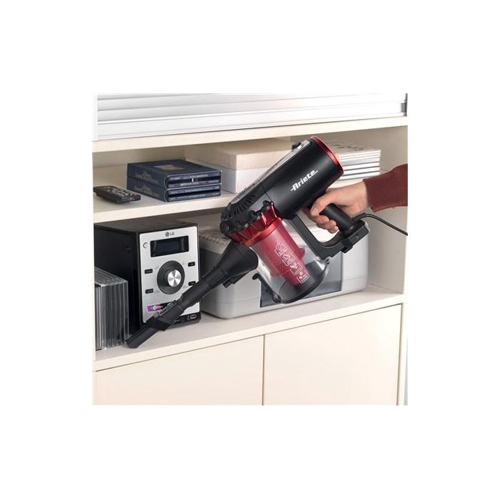 Ariete 2759 Aspirador Escoba con Cable 2 en 1, Ligero y Práctico, con Cepillo Giratorio y Luces LED, Tecnología Ciclónica 4