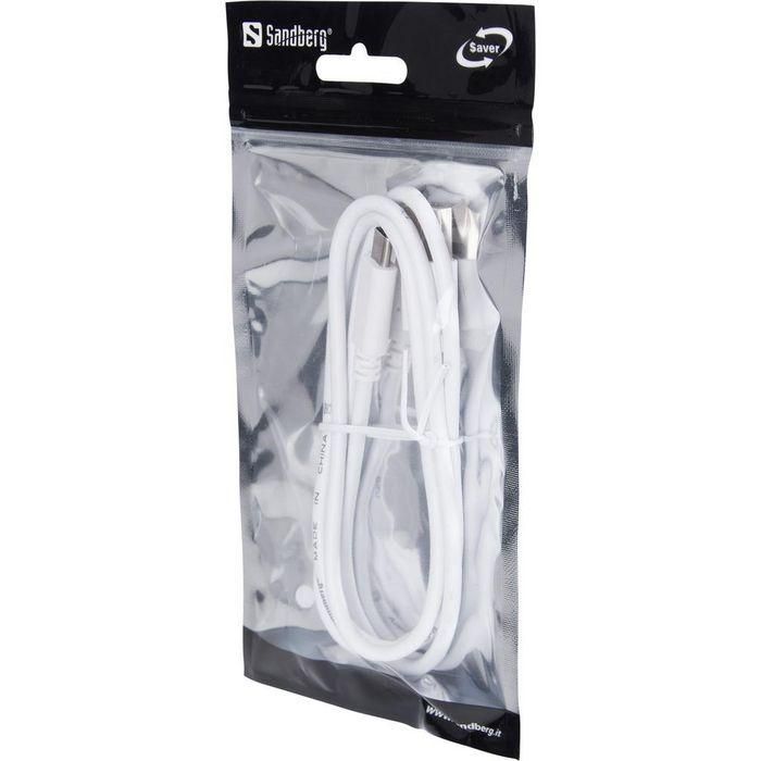 Sandberg SAVER - Cable USB-C a USB-A 2.0 (1 metro) para Carga y Datos 1 Sandberg SAVER - Cable USB-C a USB-A 2.0 (1 metro) para Carga y Datos 1