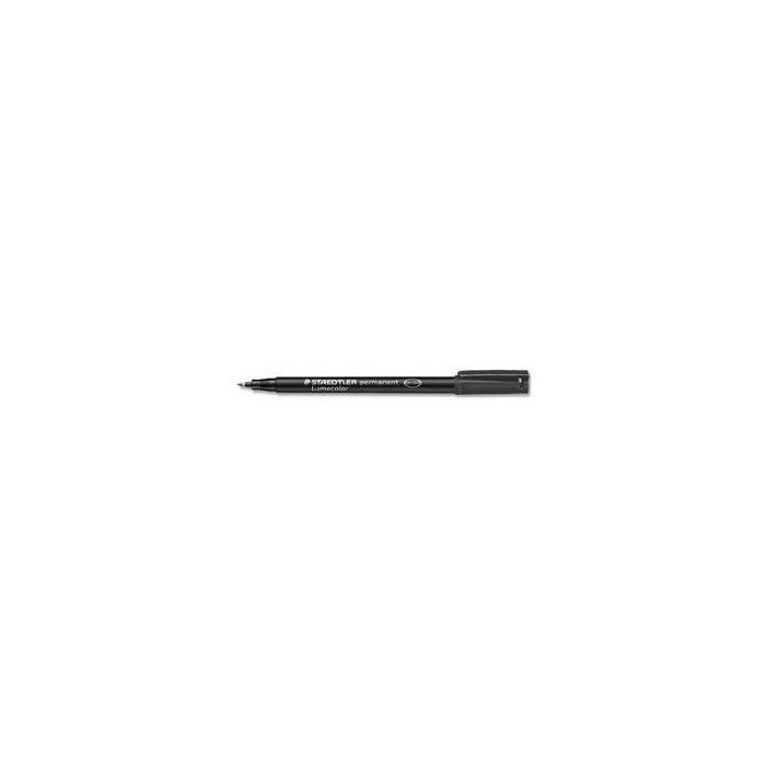 Staedtler Lumocolor Rotulador Permanente 317 Negro Punta Redonda 0.8-1 mm para Retroproyección y Múltiples Superficies