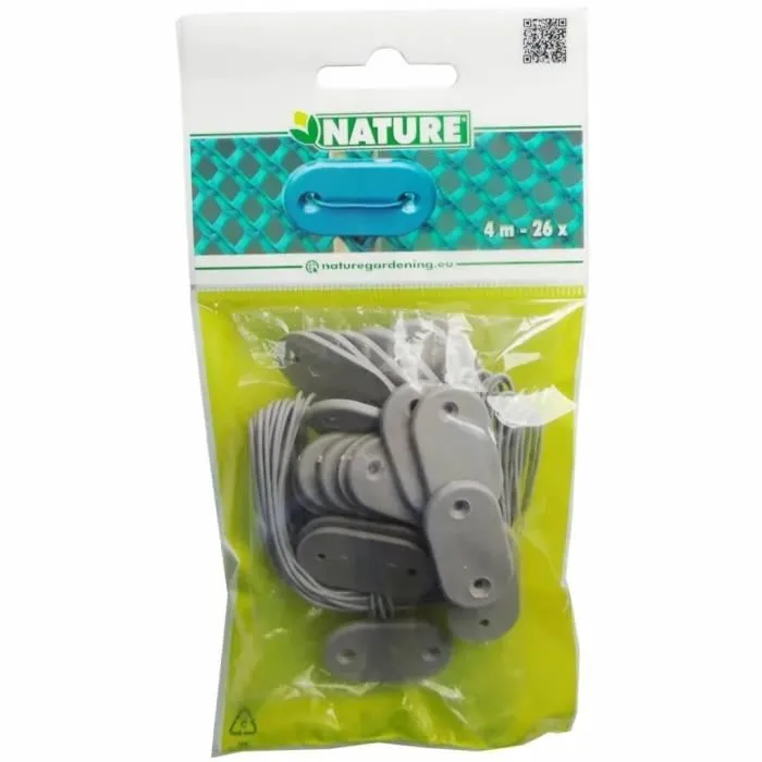 Nature Kit de fijación vallas jardín 27 piezas gris