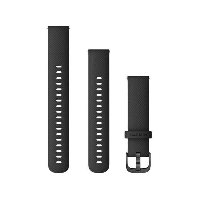 Garmin Ersatzarmband 18mm Silikon Schwarz/Schiefergrau