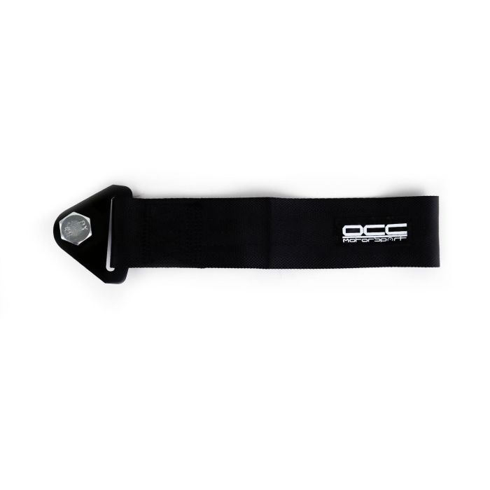 OCC Motorsport OCCRC023 Cinta de Remolque Negra Gancho para Coche y Vehículos de Alta Resistencia Nylon 3000kg Universal Racing 25x5cm OCC Motorsport OCCRC023 Cinta de Remolque Negra Gancho para Coche y Vehículos de Alta Resistencia Nylon 3000kg Universal Racing 25x5cm