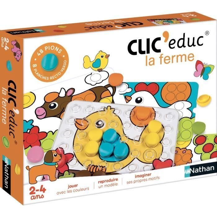 Nathan Clic'Educ La Granja - Juego Educativo Infantil para Aprender a Identificar y Asociar Colores con Peones y Temática de Granja 2 Nathan Clic'Educ La Granja - Juego Educativo Infantil para Aprender a Identificar y Asociar Colores con Peones y Temática de Granja 2