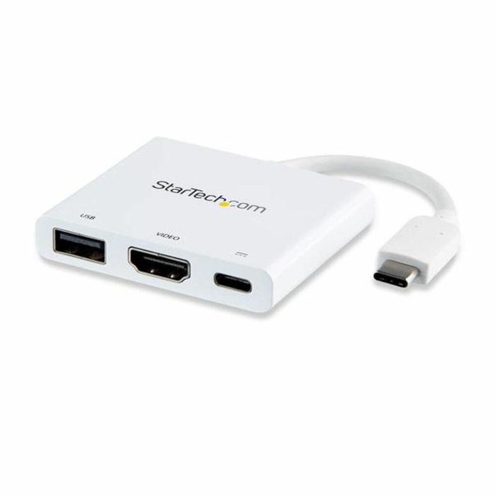Adaptador USB-C Startech CDP2HDUACPW Blanco 4K Ultra HD Adaptador USB-C Startech CDP2HDUACPW Blanco 4K Ultra HD