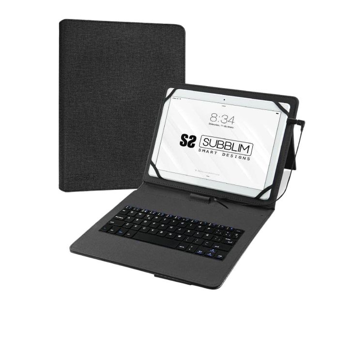 SUBBLIM Funda Tablet KEYTAB PRO USB 10,1" Black 12