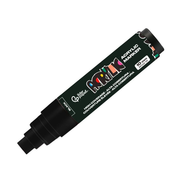 Rotulador Liderpapel Acrylic Base Agua Todo Tipo De Superficie Punta Rectangular 10 mm Negro 1 Rotulador Liderpapel Acrylic Base Agua Todo Tipo De Superficie Punta Rectangular 10 mm Negro 1