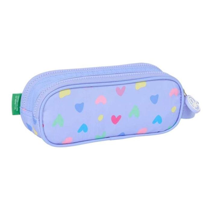 Bolso Escolar Portatodo Safta Doble Benetton Lila 80x210x60 mm 1 Bolso Escolar Portatodo Safta Doble Benetton Lila 80x210x60 mm 1