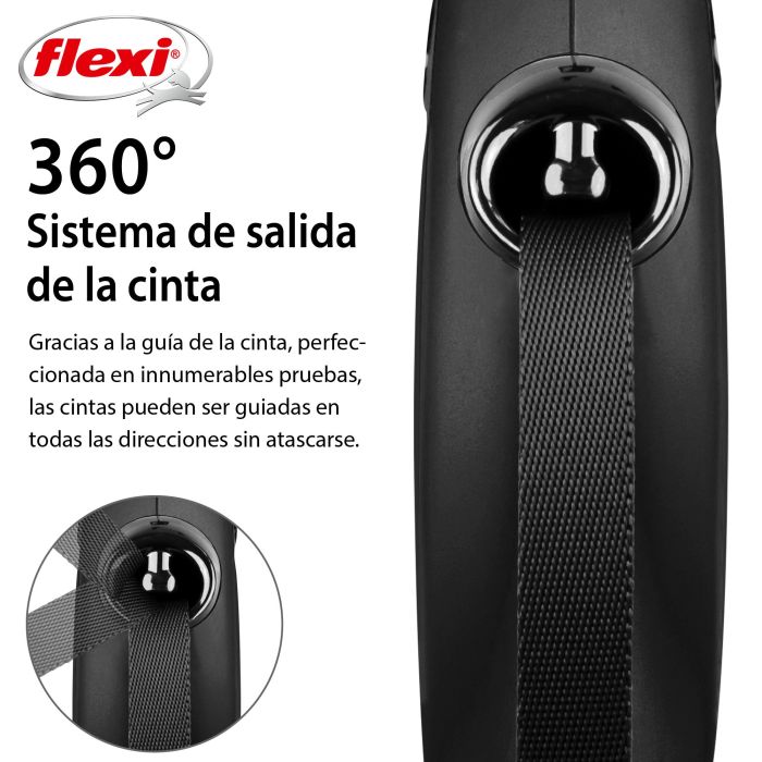 Correa Flexi New Classic L Cinta 5M Negro Correa Flexi New Classic L Cinta 5M Negro