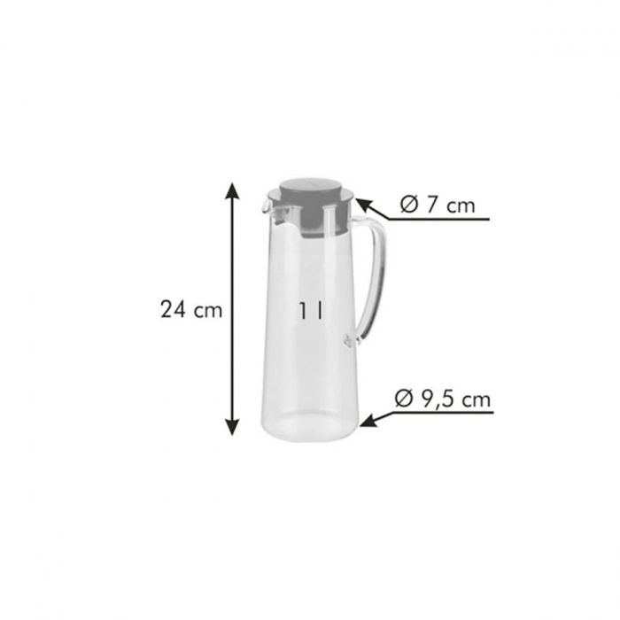 Tescoma Jarra Teo Vidrio Borosilicato para Frigorífico 1L Resistente al Calor Apta Lavavajillas