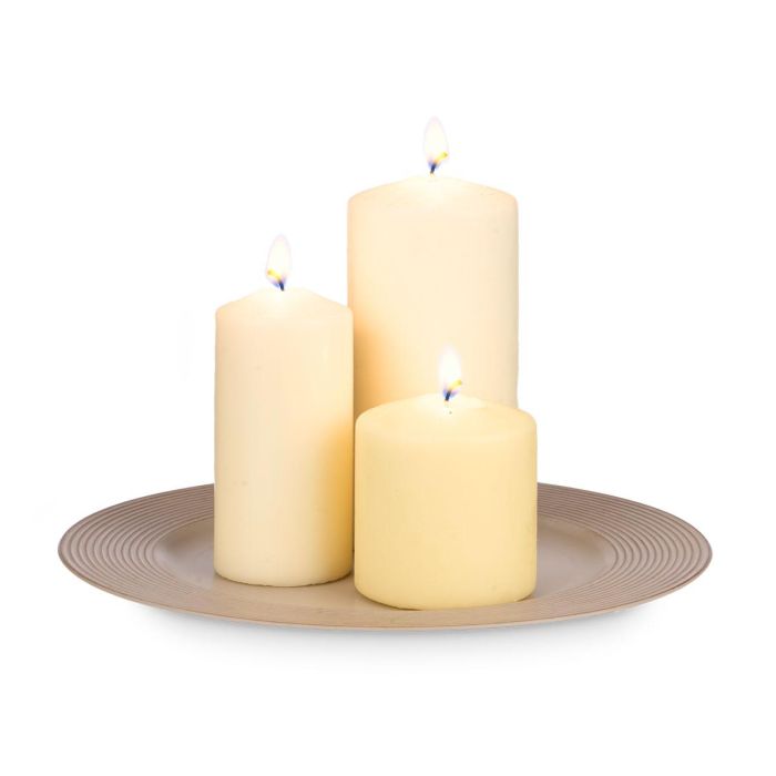 Portavelas Circulos Taupe Envejecido 33Cm Giftdecor (24 Unidades) 2 Portavelas Circulos Taupe Envejecido 33Cm Giftdecor (24 Unidades) 2