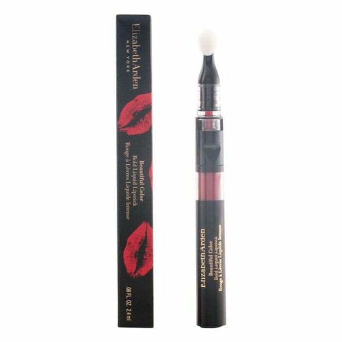 Elizabeth Arden BEAUTIFUL COLOR Bold Liquid Lipstick, Pintalabios Líquido Rojo Fearless de Larga Duración con Brillo Gloss y Cobertura Intensa 2,4 ml 7