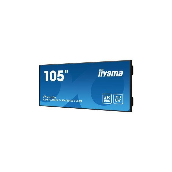 Monitor Profesional Iiyama 105" (LH10551UWS-B1AG) / Tiempo Operacion 24/7 / Uso Horizontal y Vertical / Ips / 5120X2160 5K Uw / 8Ms / 500Cd / 21:9 / Rs-232C / Rj45 / Hdmi X 1 / Dp X 1 / Usb-C X 2/ Usb X6 / Slot Ops / Vesa 1500X600 4 Monitor Profesional Iiyama 105" (LH10551UWS-B1AG) / Tiempo Operacion 24/7 / Uso Horizontal y Vertical / Ips / 5120X2160 5K Uw / 8Ms / 500Cd / 21:9 / Rs-232C / Rj45 / Hdmi X 1 / Dp X 1 / Usb-C X 2/ Usb X6 / Slot Ops / Vesa 1500X600 4