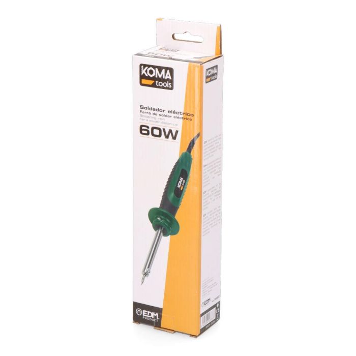Koma Tools S-60 Soldador de Lápiz 60W 230V con Punta 5,8mm y Temp. 500°C, Calentamiento Rápido 90s, Soporte Incluido 3