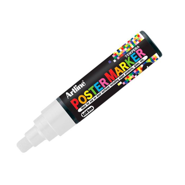 Rotulador Artline Poster Marker Epp-6-Bla Punta Redonda 6 mm Color Blanco 1