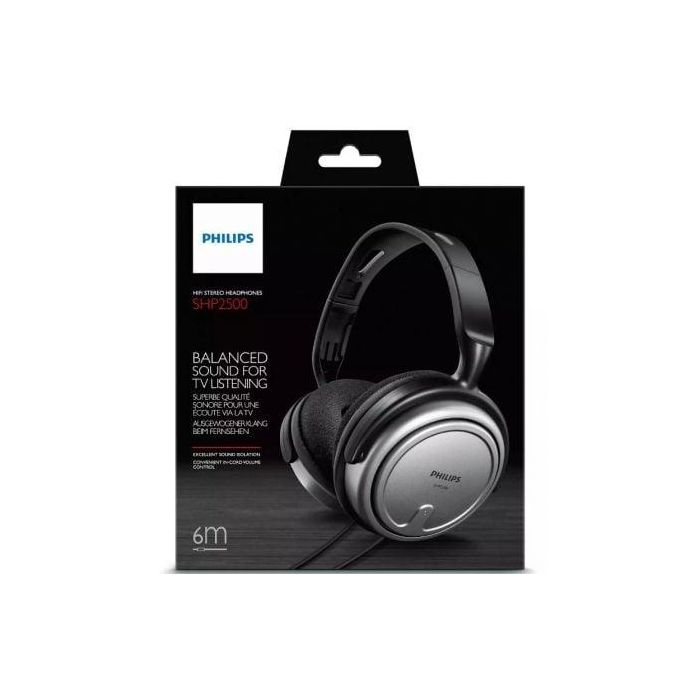 Auriculares de Diadema Philips SHP2500/37 95 dB TV Negro Con cable 3 Auriculares de Diadema Philips SHP2500/37 95 dB TV Negro Con cable 3
