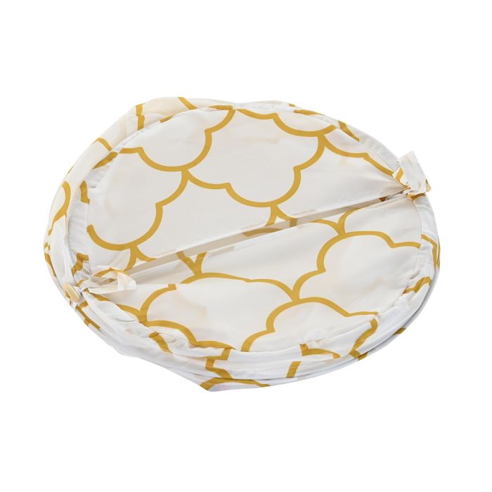 DKD Home Decor Cesta para Ropa Glam Geometrical Poliéster y Metal Blanco Amarillo 50 cm Alto Pack 6 Unidades 1 DKD Home Decor Cesta para Ropa Glam Geometrical Poliéster y Metal Blanco Amarillo 50 cm Alto Pack 6 Unidades 1