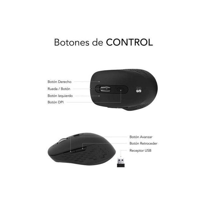 SUBBLIM CURVE ERGO DUAL MOUSE BATTERY BLACK 1 SUBBLIM CURVE ERGO DUAL MOUSE BATTERY BLACK 1