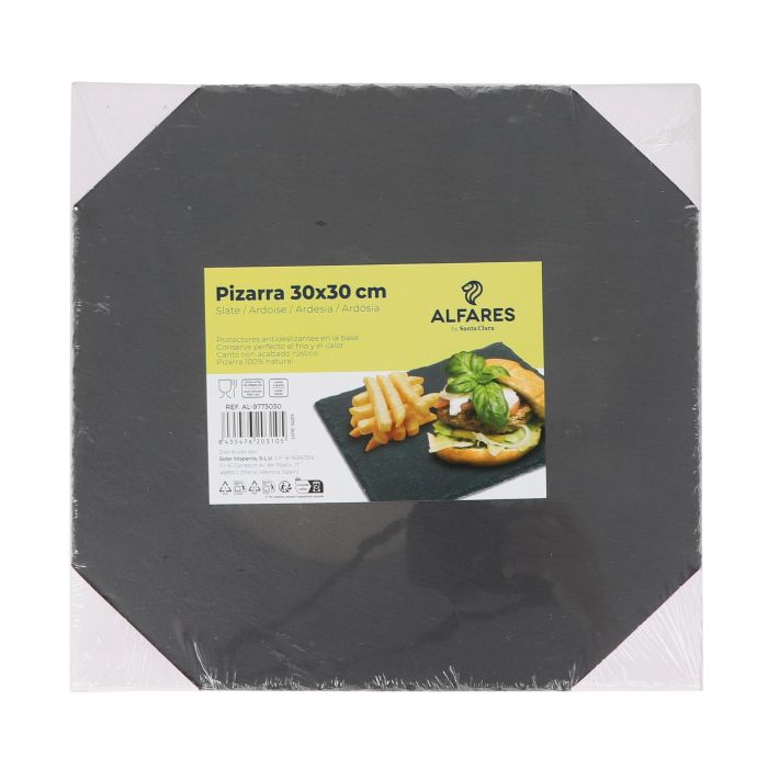 Bandeja Pizarra 30x30 cm Alfares - Santa Clara (12 Unidades) 1 Bandeja Pizarra 30x30 cm Alfares - Santa Clara (12 Unidades) 1