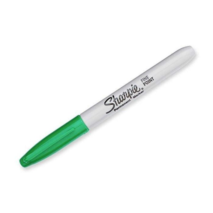 Rotulador permanente Sharpie Fine Point Verde (12 Unidades) 1