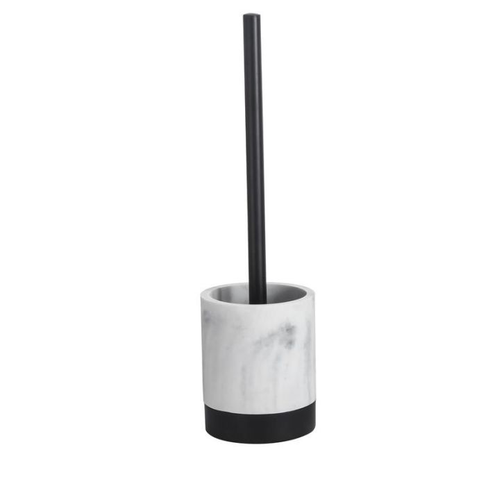Escobillero Moderno DKD Home Decor Blanco Negro 10 x 37.4 x 10 cm