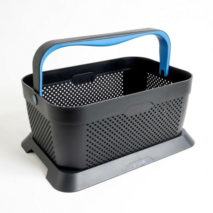 Rati V01762 Cesta de la compra para coche, antideslizante y segura, con adaptador de fijación, plástico reciclado y diseño moderno, Azul 7 Rati V01762 Cesta de la compra para coche, antideslizante y segura, con adaptador de fijación, plástico reciclado y diseño moderno, Azul 7