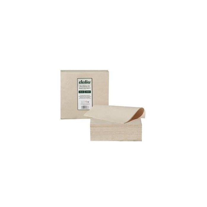 Dalia Servilletas Sin Blanquear Bio 50 Uds. Fibra reciclada y libre de químicos. Sello EcoVadis Gold.