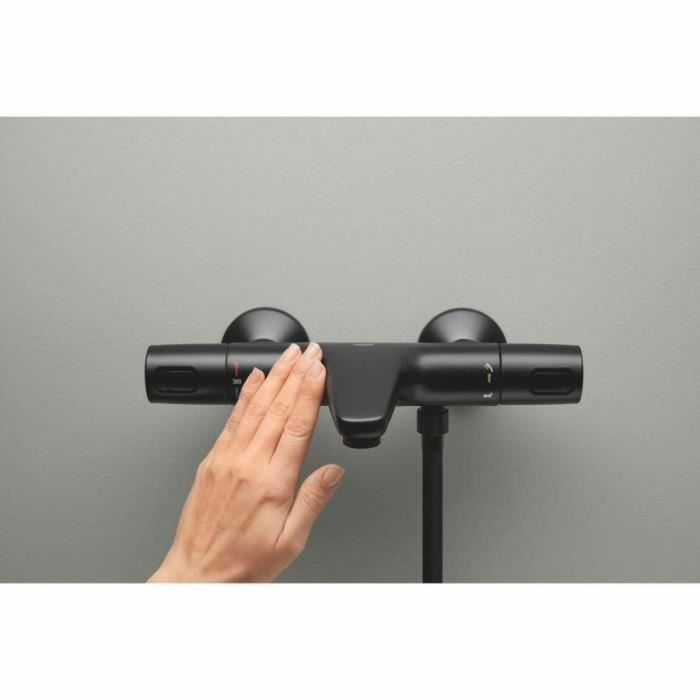 Grohe 1022162432 - Mezclador Termostático para Baño/Ducha Precision Trend - Negro Mate - Montaje Pared Visto - Ahorro Agua 1 Grohe 1022162432 - Mezclador Termostático para Baño/Ducha Precision Trend - Negro Mate - Montaje Pared Visto - Ahorro Agua 1