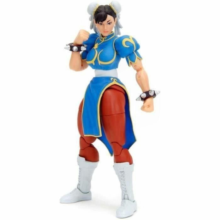 JADA TOYS Figura Chun-Li Street Fighter II 15cm con Manos y Cabeza Intercambiables, Accesorios y 20 Puntos Articulados 22