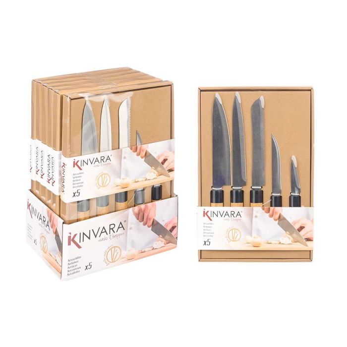Set 5 Cuchillos Bambu Kinvara 25X3CM (12 Unidades) 1 Set 5 Cuchillos Bambu Kinvara 25X3CM (12 Unidades) 1