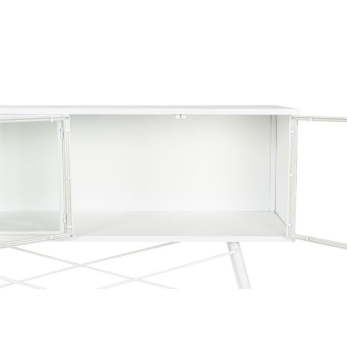 Consola DKD Home Decor Blanco Metal Cristal 120 x 35 x 80 cm 5