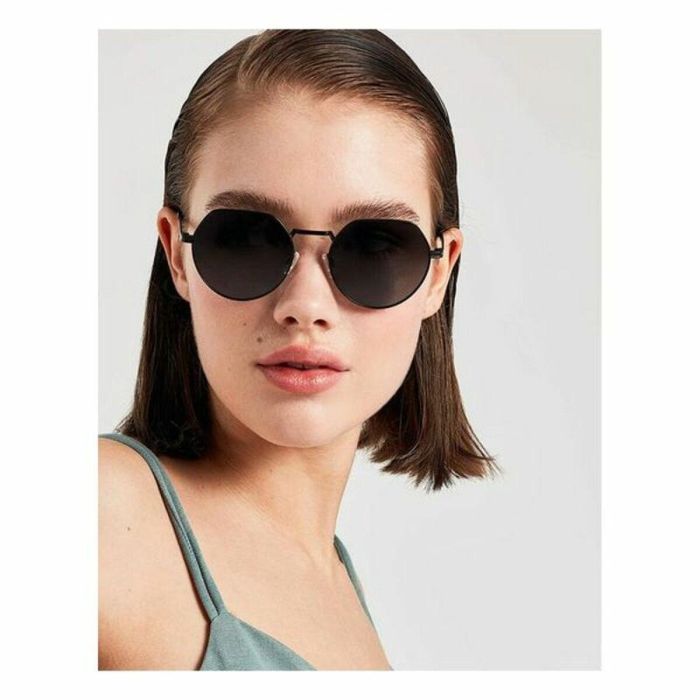 Hawkers Gafas de Sol AURA Negras Unisex Protección UV400 Cat. 3 Lentes TR18 Semiredondeadas Montura Acero Inoxidable Mate 2
