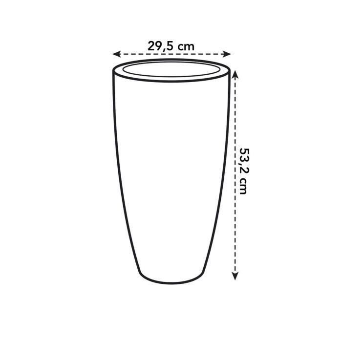 Elho Maceta Pure Soft Round High 30 Antracita, Uso Interior y Exterior, Ø 29,5 x H 52,5 cm 3 Elho Maceta Pure Soft Round High 30 Antracita, Uso Interior y Exterior, Ø 29,5 x H 52,5 cm 3