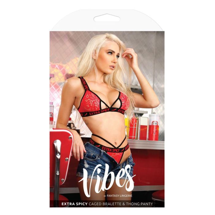 Conjunto de Lencería Fantasy Lingerie Rojo (S/M) 0 Conjunto de Lencería Fantasy Lingerie Rojo (S/M) 0