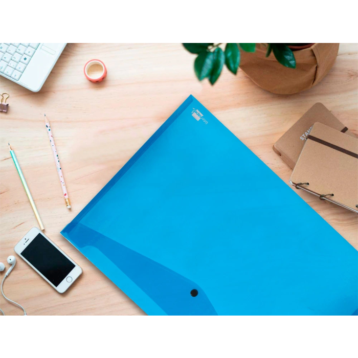 Liderpapel Carpeta Dossier Broche 44242 Polipropileno DIN A3 Azul Translucido 8