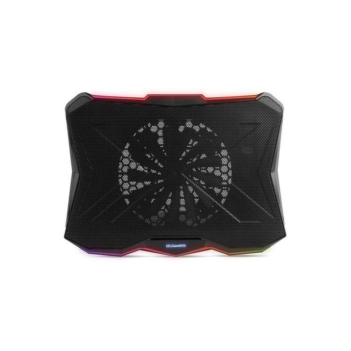 NOX Hummer PRO Stand Soporte Refrigerador RGB para Portátiles hasta 17.3" con Ventilador 170mm, 2 USB y 7 Posiciones - Negro 1 NOX Hummer PRO Stand Soporte Refrigerador RGB para Portátiles hasta 17.3" con Ventilador 170mm, 2 USB y 7 Posiciones - Negro 1
