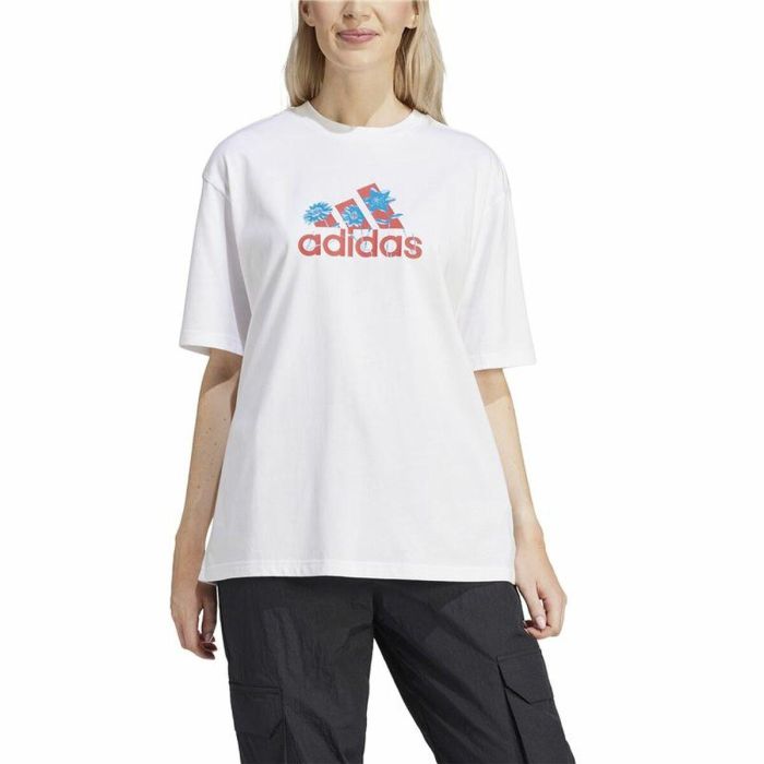 Camiseta de Manga Corta Mujer Adidas Flower Badge of Sports Gt 4