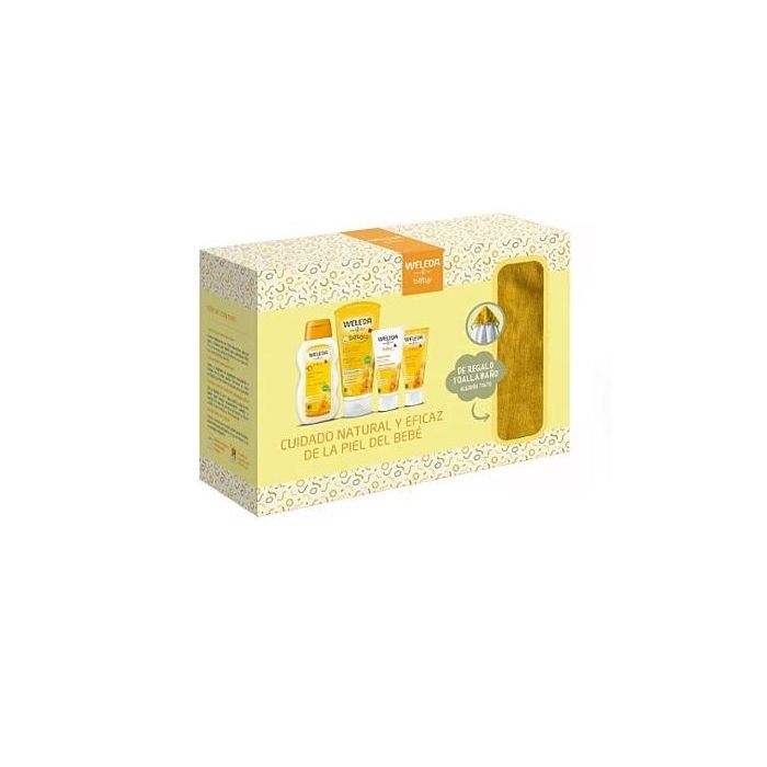 WELEDA Set Bebé: Crema Pañal, Crema Facial, Champú y Aceite Corporal