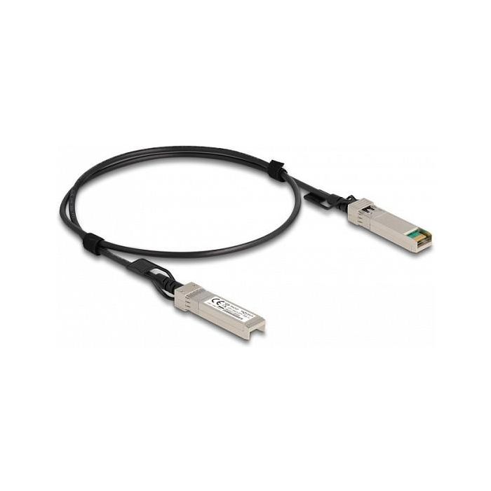 DeLOCK Cable Twinax SFP+ a SFP+, Macho a Macho, 10 Gbit/s, 5 m, Negro/Plata, Protocolo InfiniBand 1
