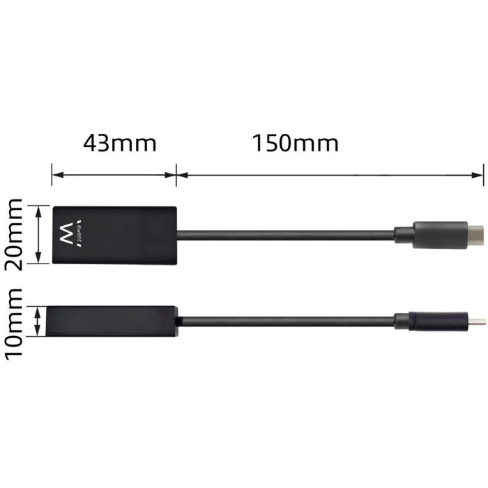 Ewent Adaptador USB-C a HDMI EW9823 4K 60Hz, Compatible con DisplayPort Alternate Mode 1 Ewent Adaptador USB-C a HDMI EW9823 4K 60Hz, Compatible con DisplayPort Alternate Mode 1