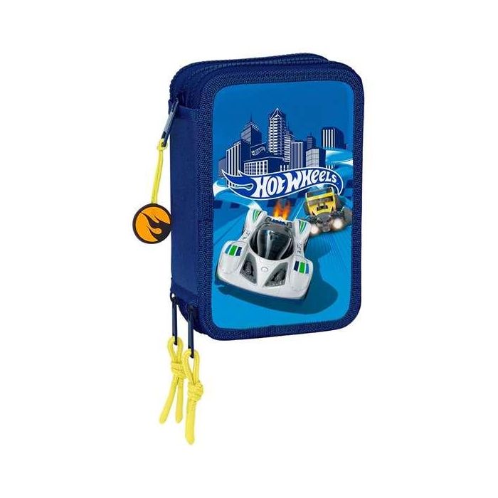 Plumier Triple Hot Wheels Sonny Azul marino 12,5 x 19,5 x 5,5 cm 36 Piezas Plumier Triple Hot Wheels Sonny Azul marino 12,5 x 19,5 x 5,5 cm 36 Piezas