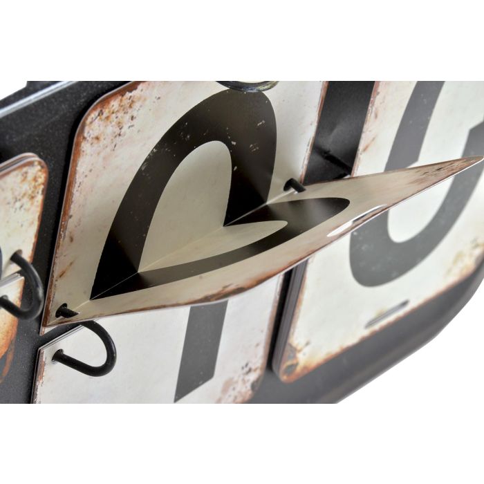 DKD Home Decor Calendario Vintage Decorativo de Metal para Hogar Negro Blanco, 42 cm Ancho x 27 cm Alto x 3.5 cm Largo 2 DKD Home Decor Calendario Vintage Decorativo de Metal para Hogar Negro Blanco, 42 cm Ancho x 27 cm Alto x 3.5 cm Largo 2