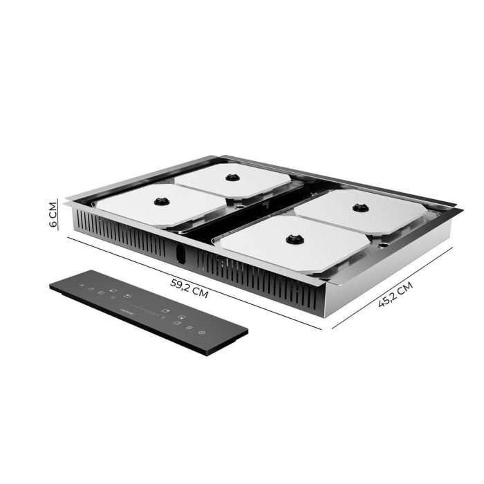 Cecotec Placa de inducción integrable Squad I 4300 7200W FullFlex negra mate Booster 2
