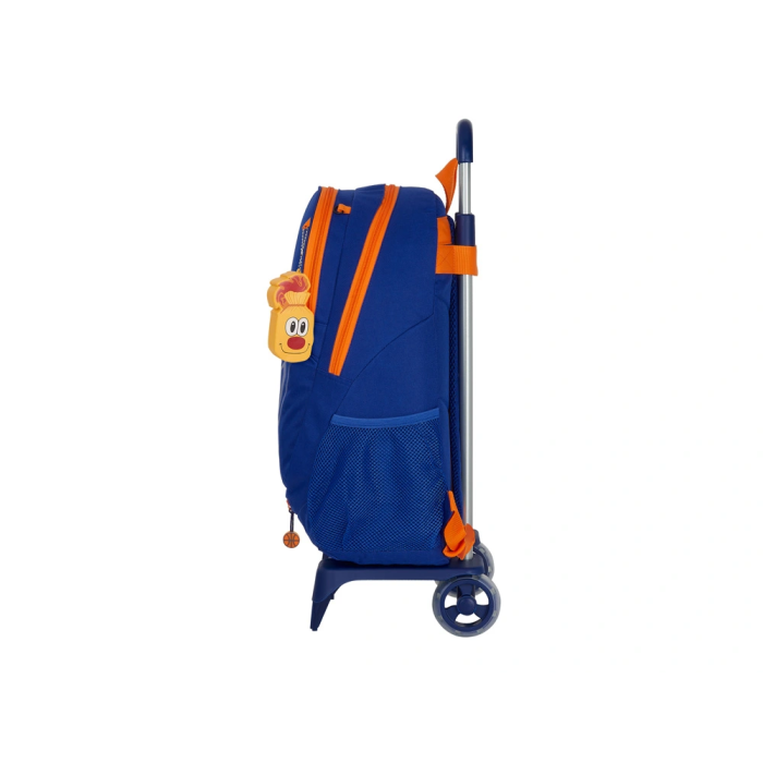 Safta Mochila con Carro Valencia Basket 665+905 Color Azul y Naranja 32x44x16cm 2