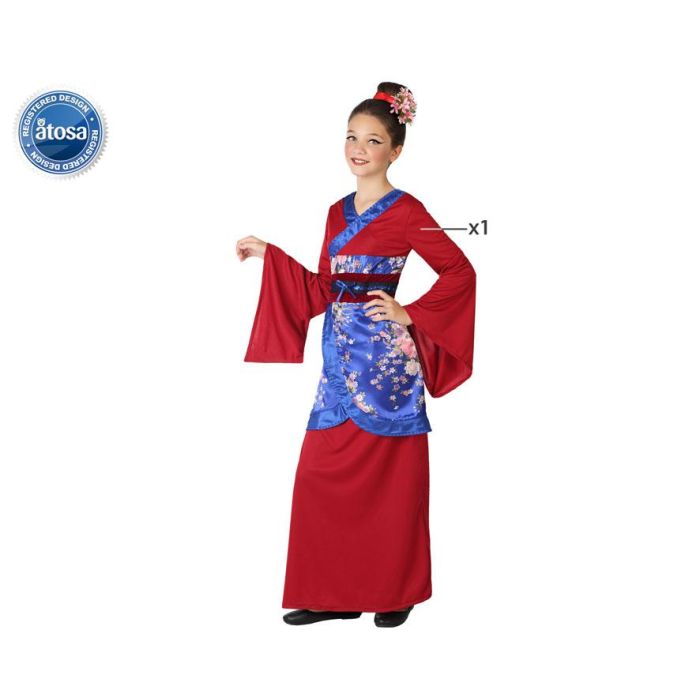 Disfraz China Niña Infantil Kimono 7-9 Años Disfraz China Niña Infantil Kimono 7-9 Años