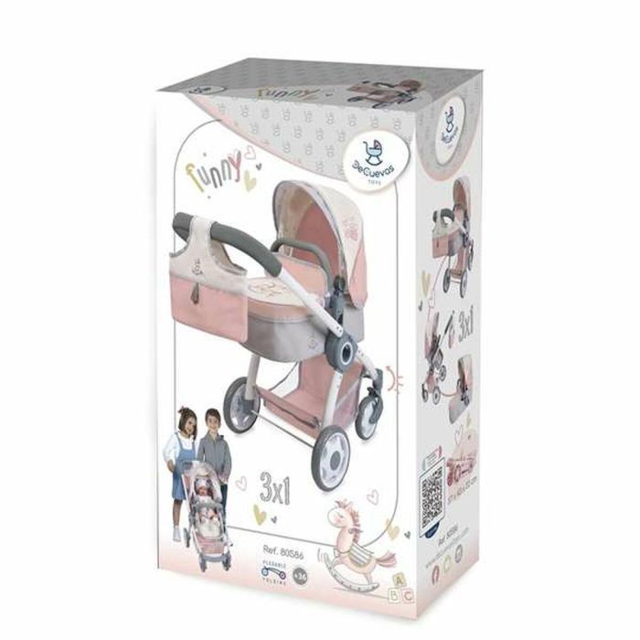 Decuevas Coche de Muñeca 3 en 1 Plegable - Para Muñecas hasta 48 cm - Metal, Plástico, Poliéster - +3 Años 4 Decuevas Coche de Muñeca 3 en 1 Plegable - Para Muñecas hasta 48 cm - Metal, Plástico, Poliéster - +3 Años 4