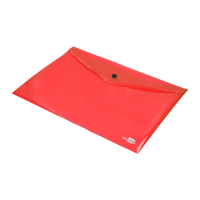 Liderpapel 34040 Carpeta Dossier con Broche, Polipropileno, Rojo Transparente, DIN A4, Capacidad 50 Hojas 3