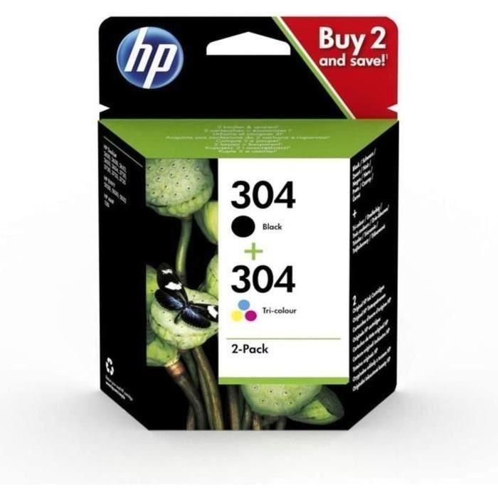 Ink-Jet Hp 304 3Jb05Ae Deskjet 2620 - 2630 - 3720 - 3730 - 3750 - 3760 - Envy 5010 - 5020 - 5030 Multipack