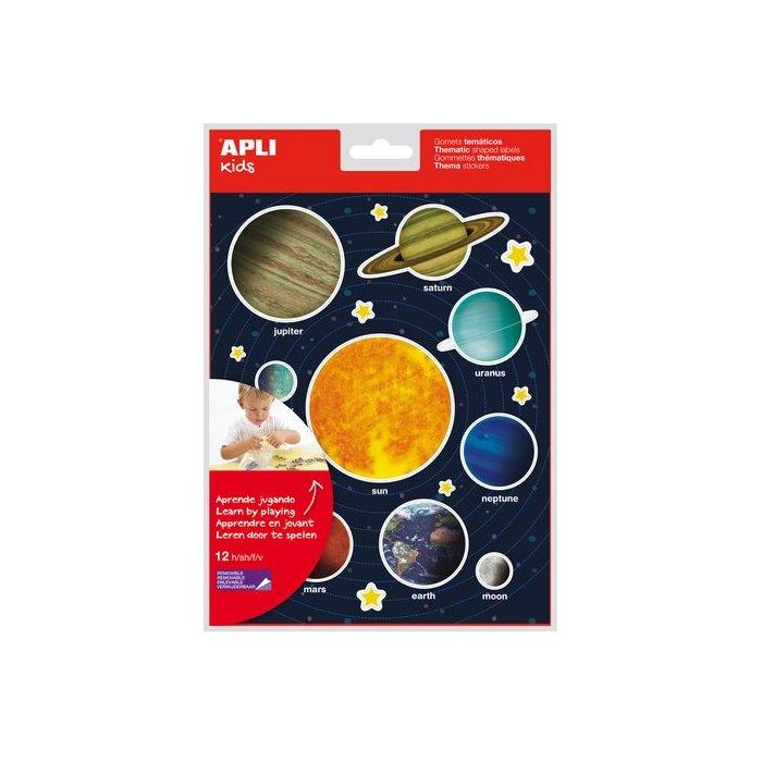 Gomets Apli Bolsa 12H Removibles Sistema Solar 240 Uds. (15174) (Set de 5)
